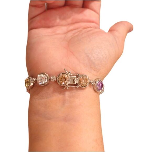 Sparkling Colorful Gemstone Bracelet - Picture 3 of 11